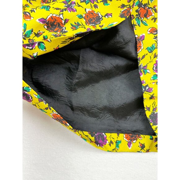 Zara Womens Faux Wrap Mini Skirt Size XS Floral Yellow - Picture 7 of 11